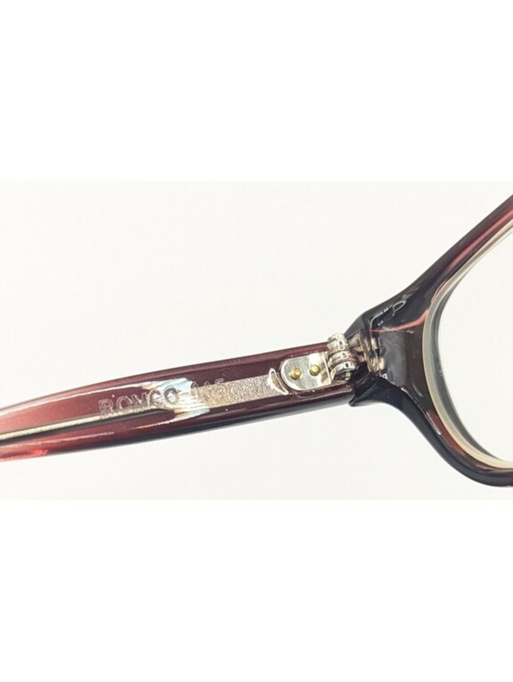 Vintage Military Romco Frames 50-22-145 Brown Clear Fade Gradient Full Rim USA - Picture 7 of 14